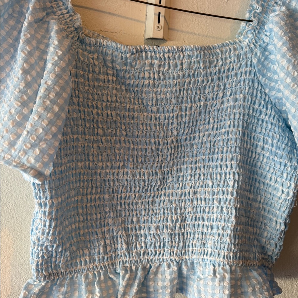 art class Light Blue Off-Shoulder Kids matching set - Picture 7 of 8